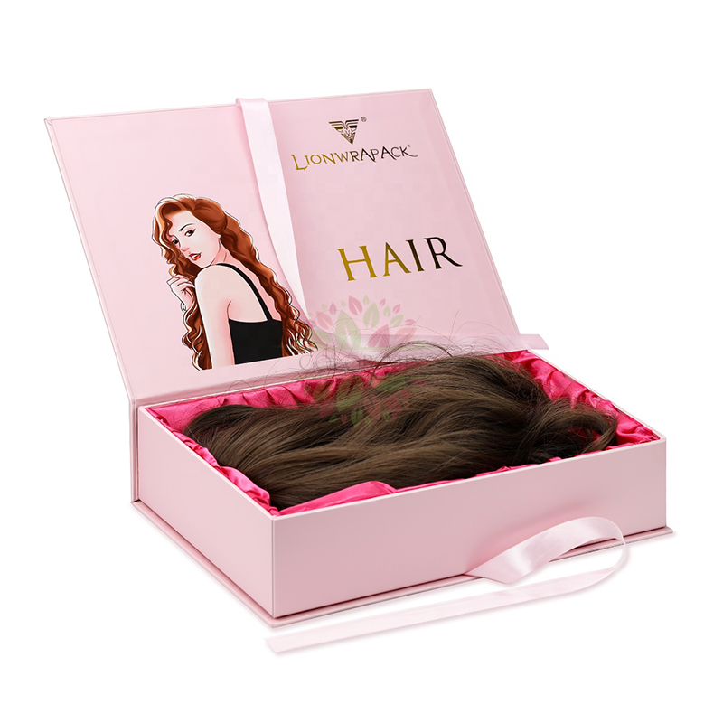 Pacotes de grampos de cabelo preto rosa magnético extensões caixas de peruca